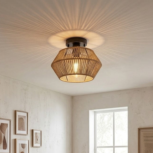 Handvävd Bohemisk Taklampa