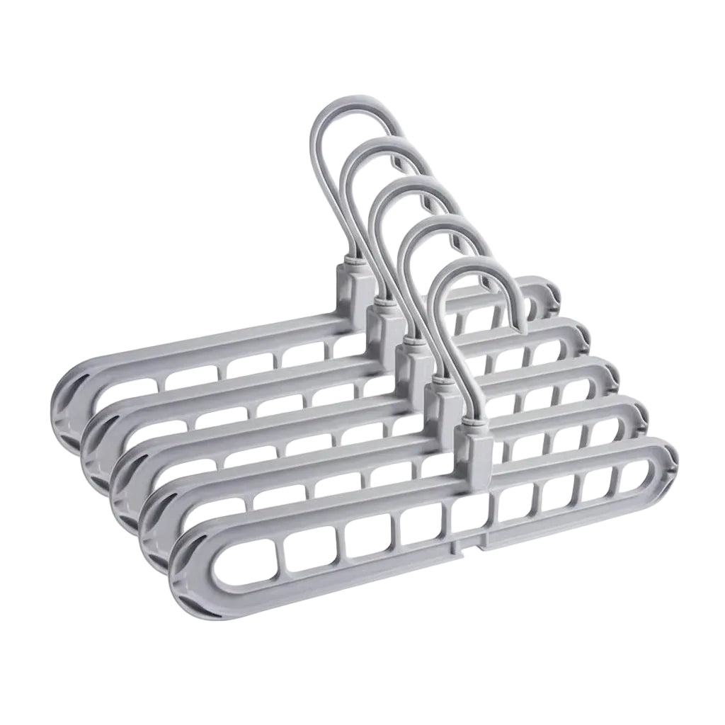 5 st klädhängare platsbesparande - Skapa 80 % mer utrymme i garderoben!