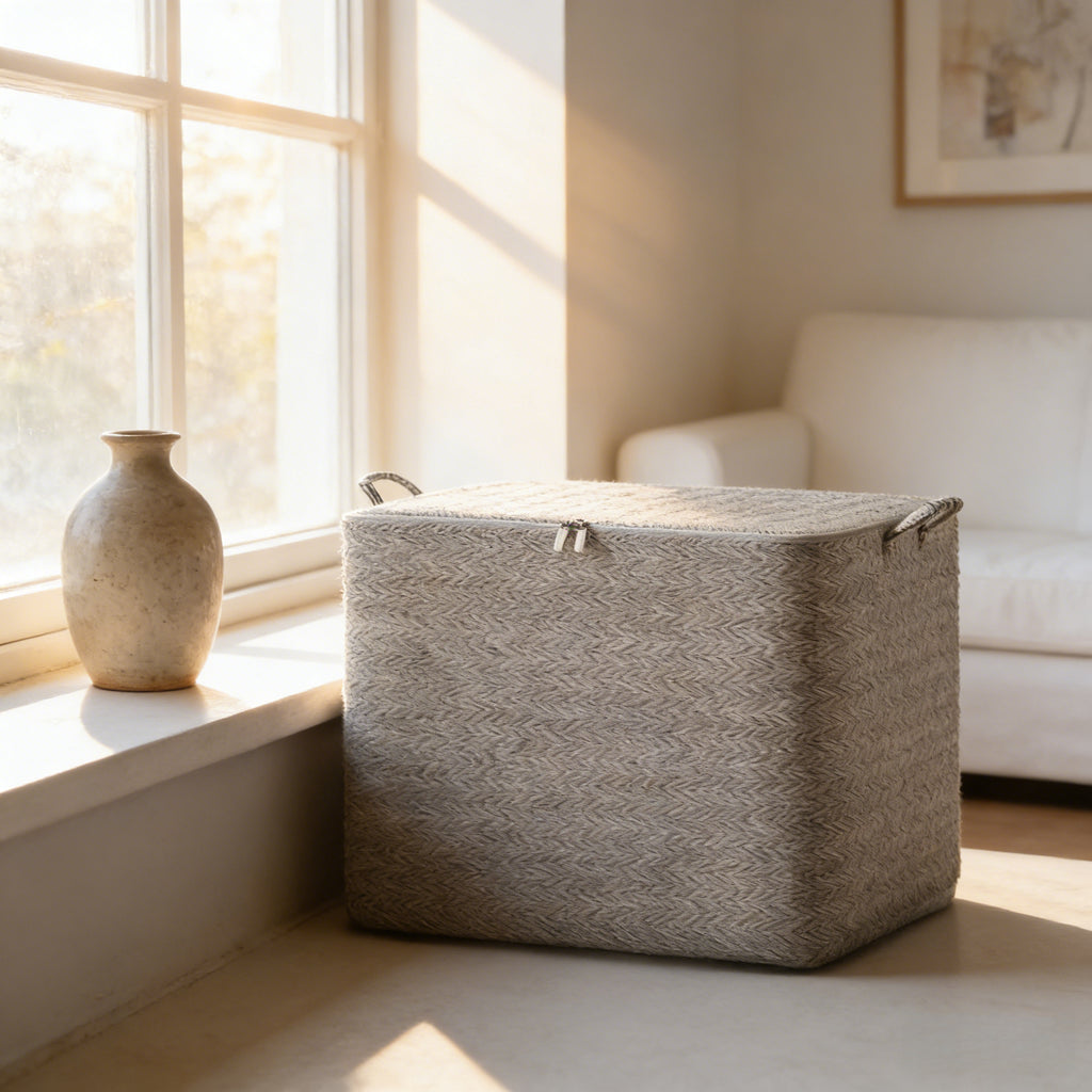 Stor fällbar förvaringslåda med lock & stor kapacitet