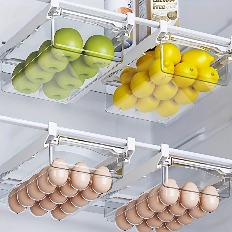 Transparent kylförvaring med draguttag – perfekt för ägg och grönsaker