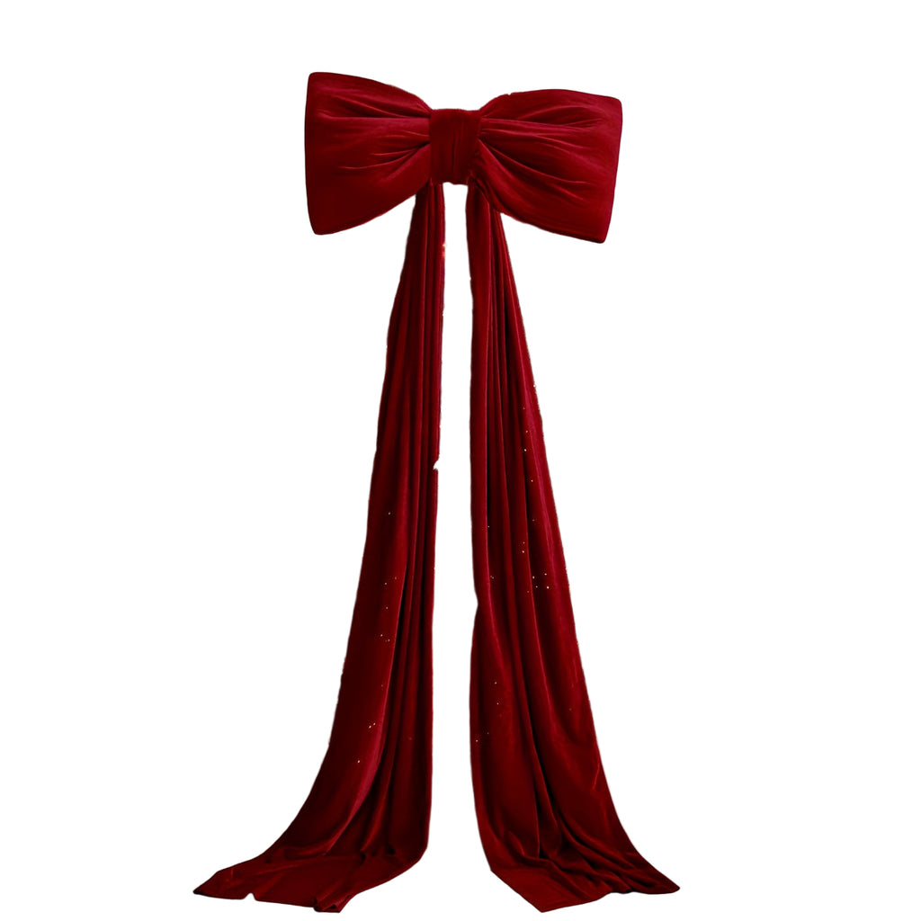 Stor Lyxig Julrosett i Plysch – Elegant Dekoration för Gran & Hem