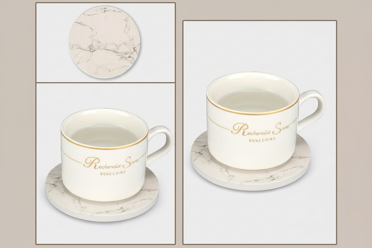 Keramikunderlägg i Marmorlook – Stilrent Skydd för Ditt Bord