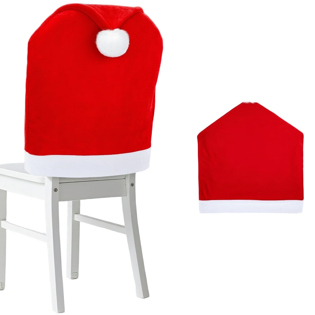 Lyxiga Röda & Guldiga Stolsöverdrag – 10-pack för Ett Magiskt Julbord