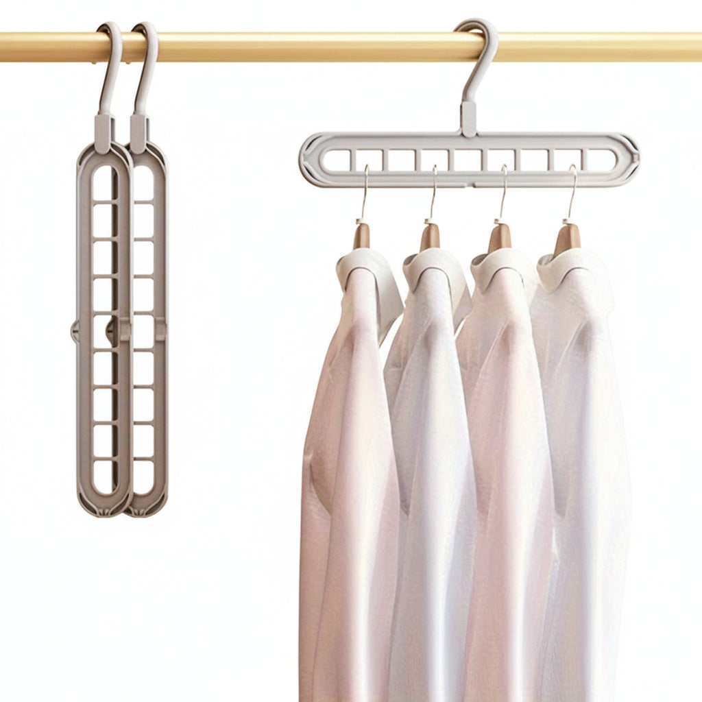 5 st klädhängare platsbesparande - Skapa 80 % mer utrymme i garderoben!