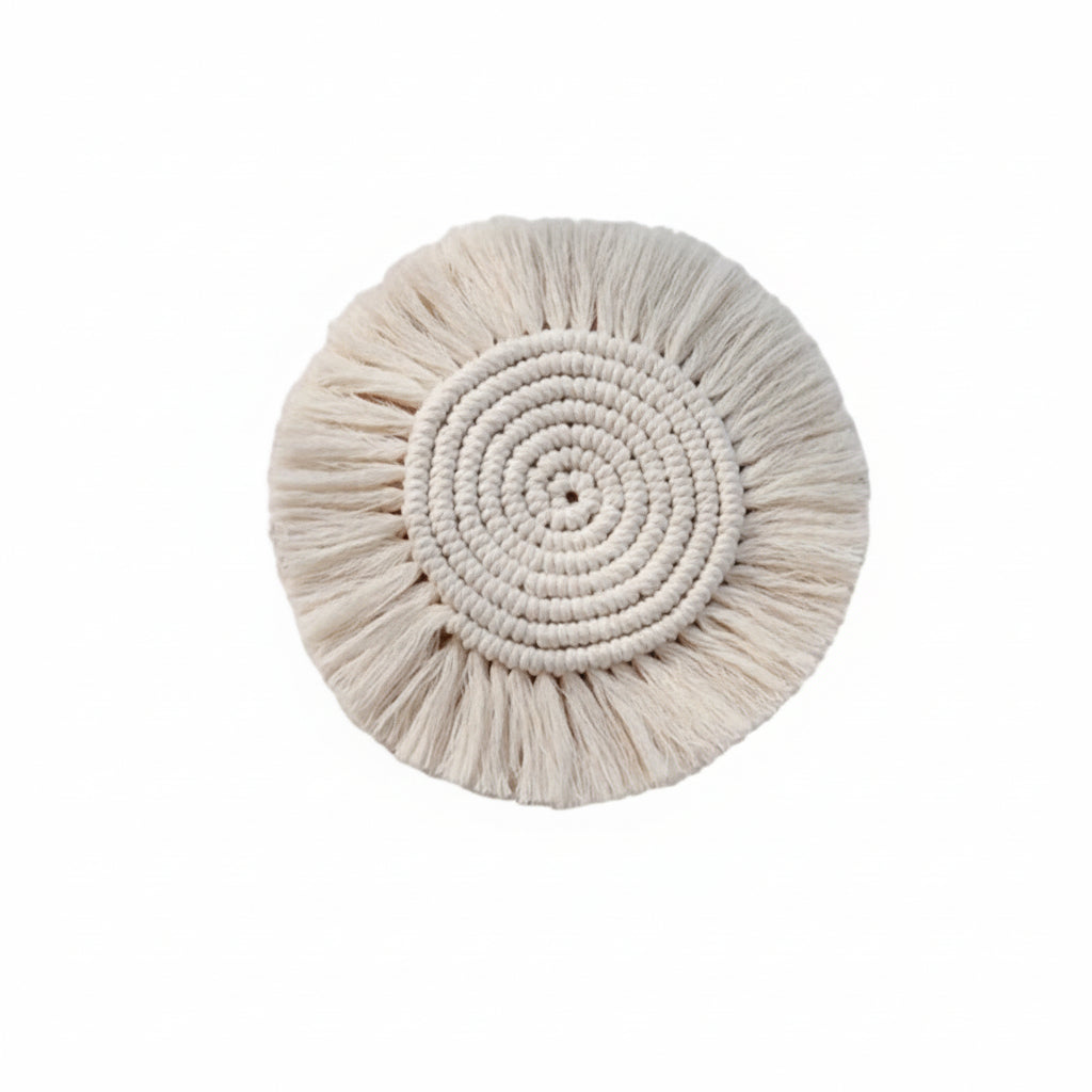 Glasunderlägg – Bohemisk Stil med Tofsar