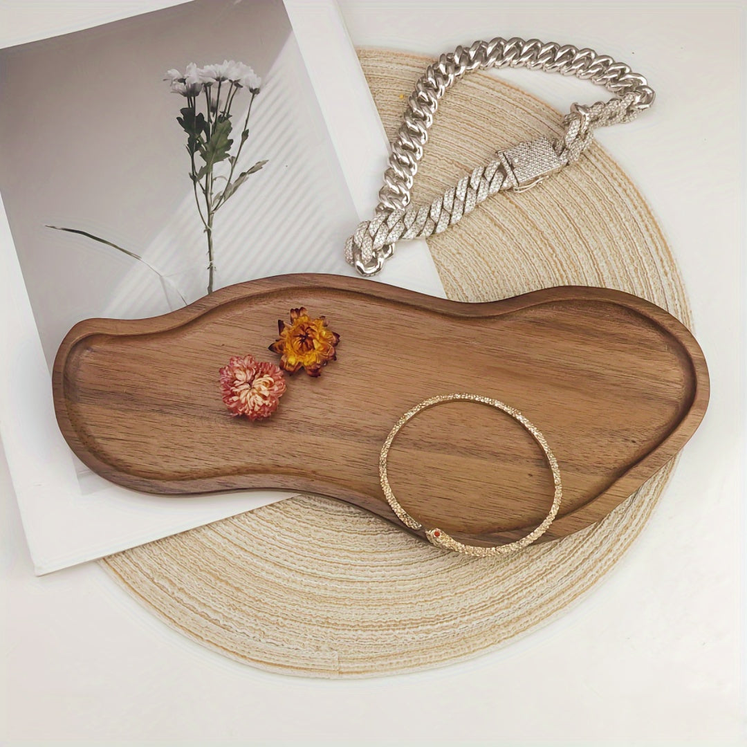 Elegant Serverings- & Smyckesbricka i Akaciaträ