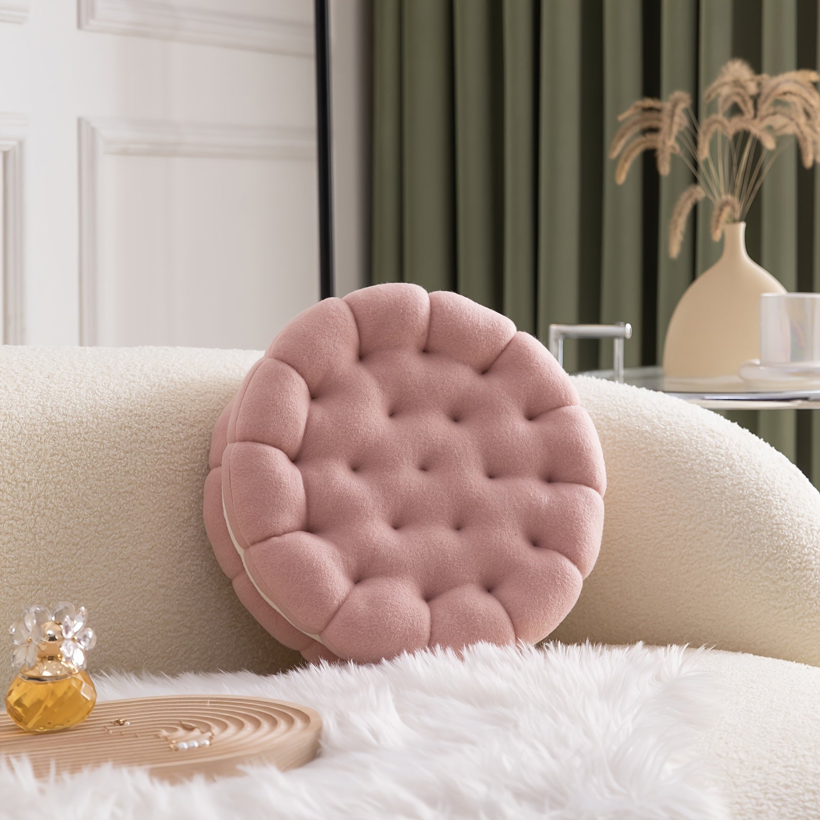 Mjuk Cookie kudde – Kreativ sittkudde för hem och kontor