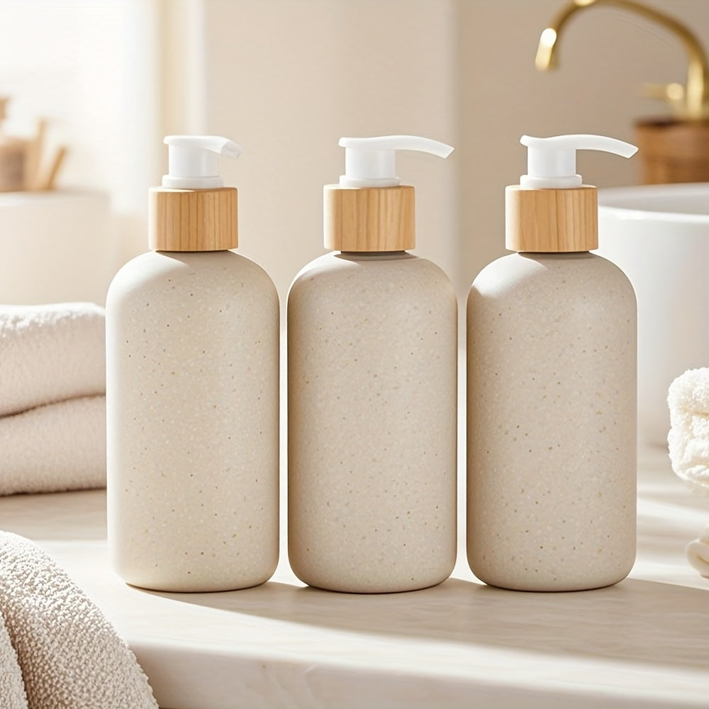 Eleganta Pumpflaskor i Beige – 3-pack