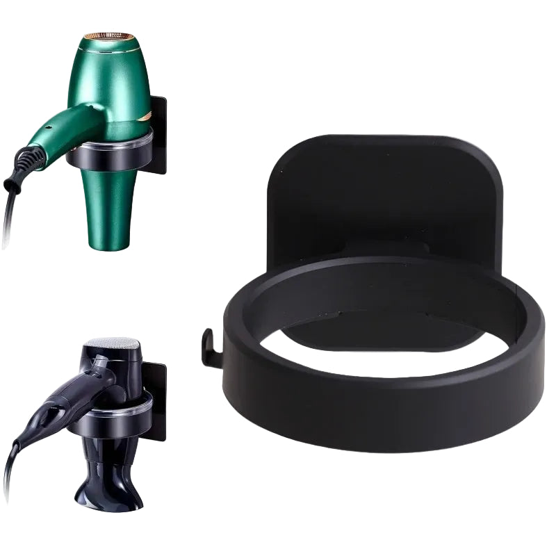 Väggmonterad Hårtorkhållare utan Borrning – Smart Badrumsorganizer