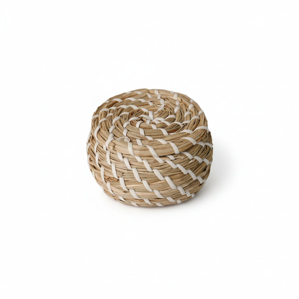 Handvävd Förvaringskorg med Lock (3-pack)