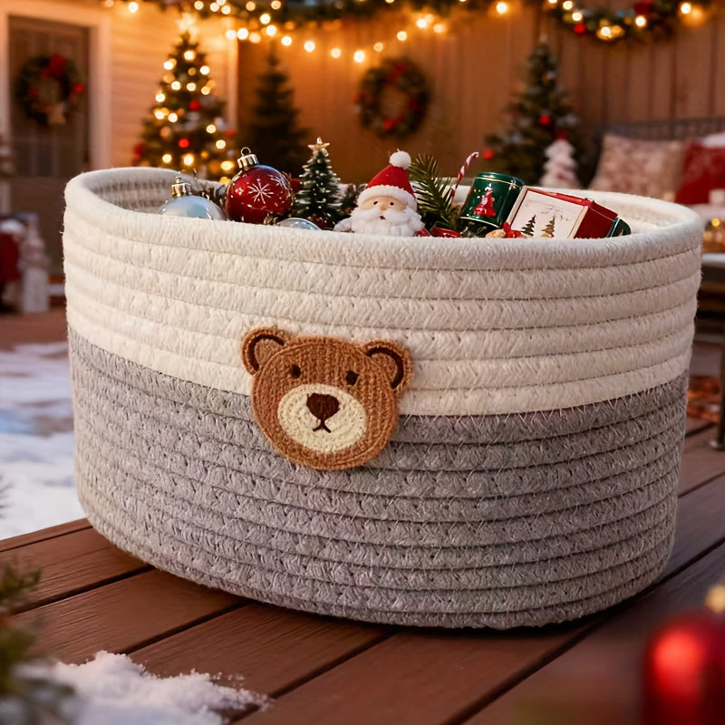 Grå  Vävd Förvaringskorg