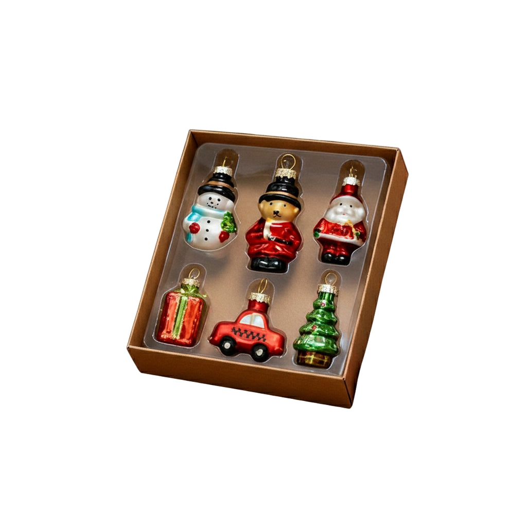 9-pack Glasjulgranspynt – Juldekorationer för Gran & Hem