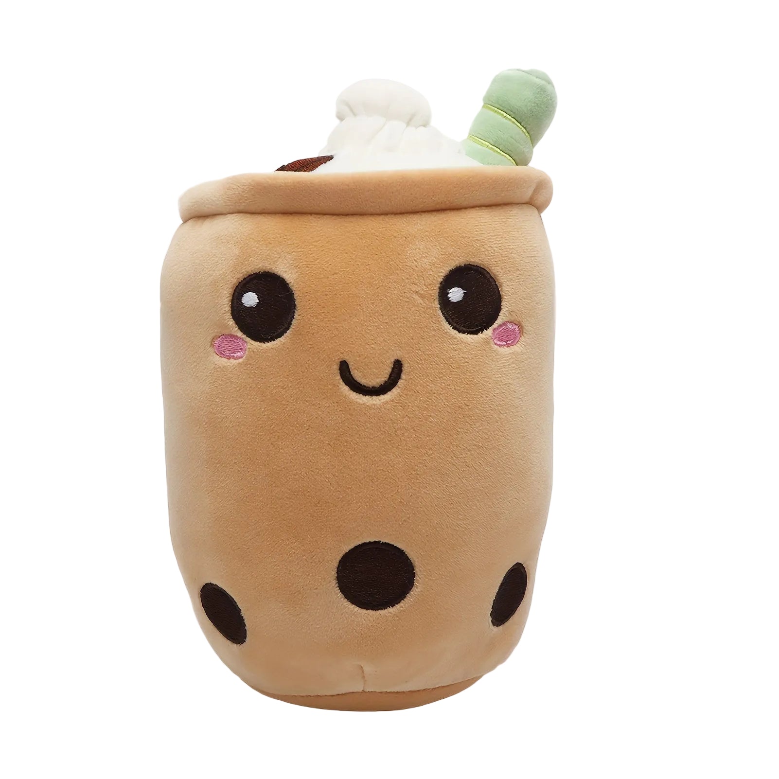 Kawaii Bubble Tea Plyschkudde – Brun Milk Tea