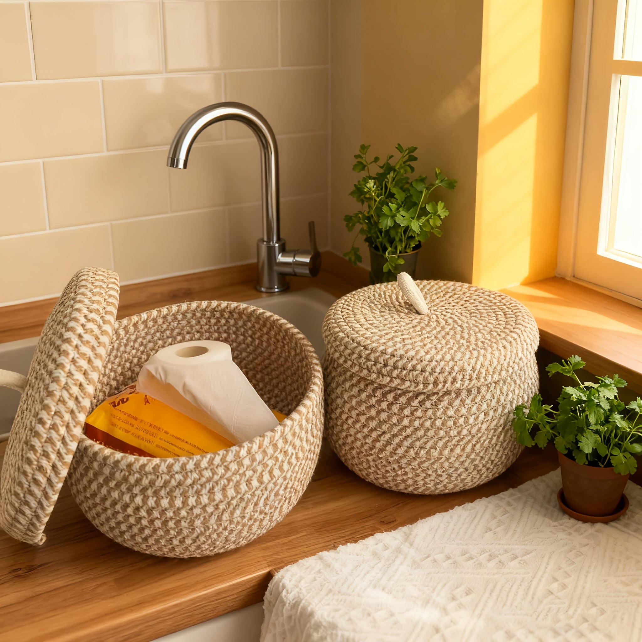 Bohemisk Bomullskorg – Världens charmigaste förvaring med lock