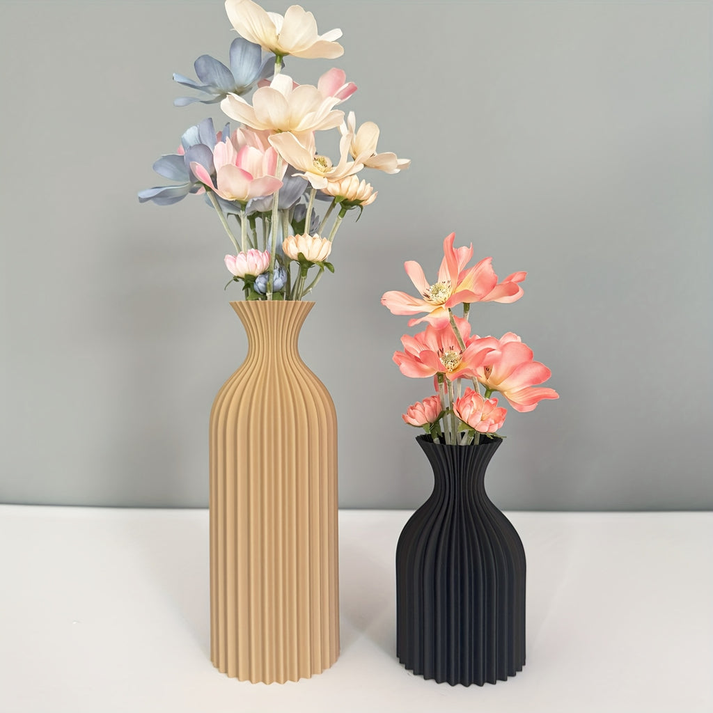 Modern Ribbad Plastvas – Matt Boho-design