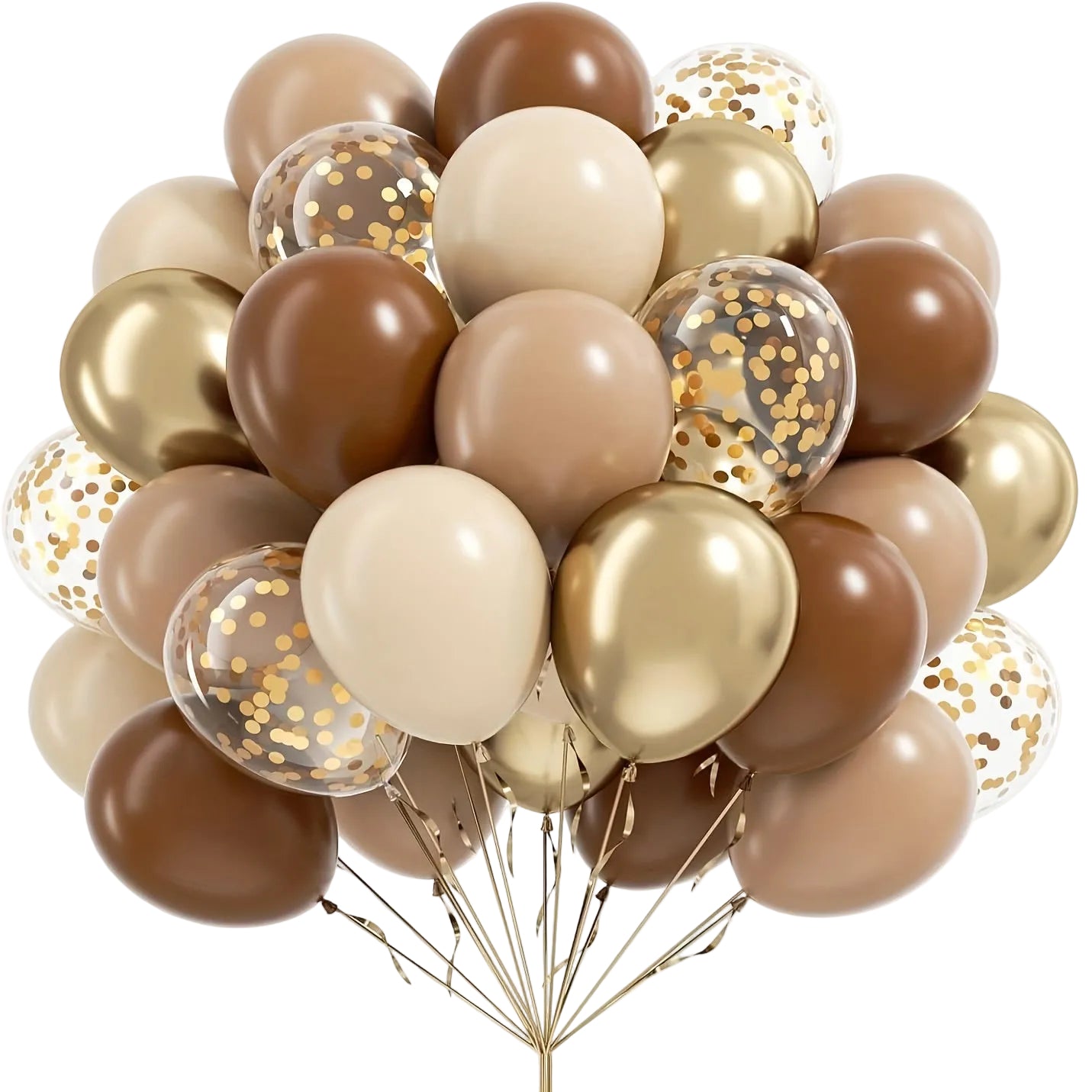 41 st Sofistikerat ballongset i Brun & Guld