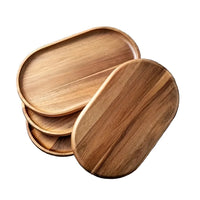 Oval Serveringstallrik i Akacieträ