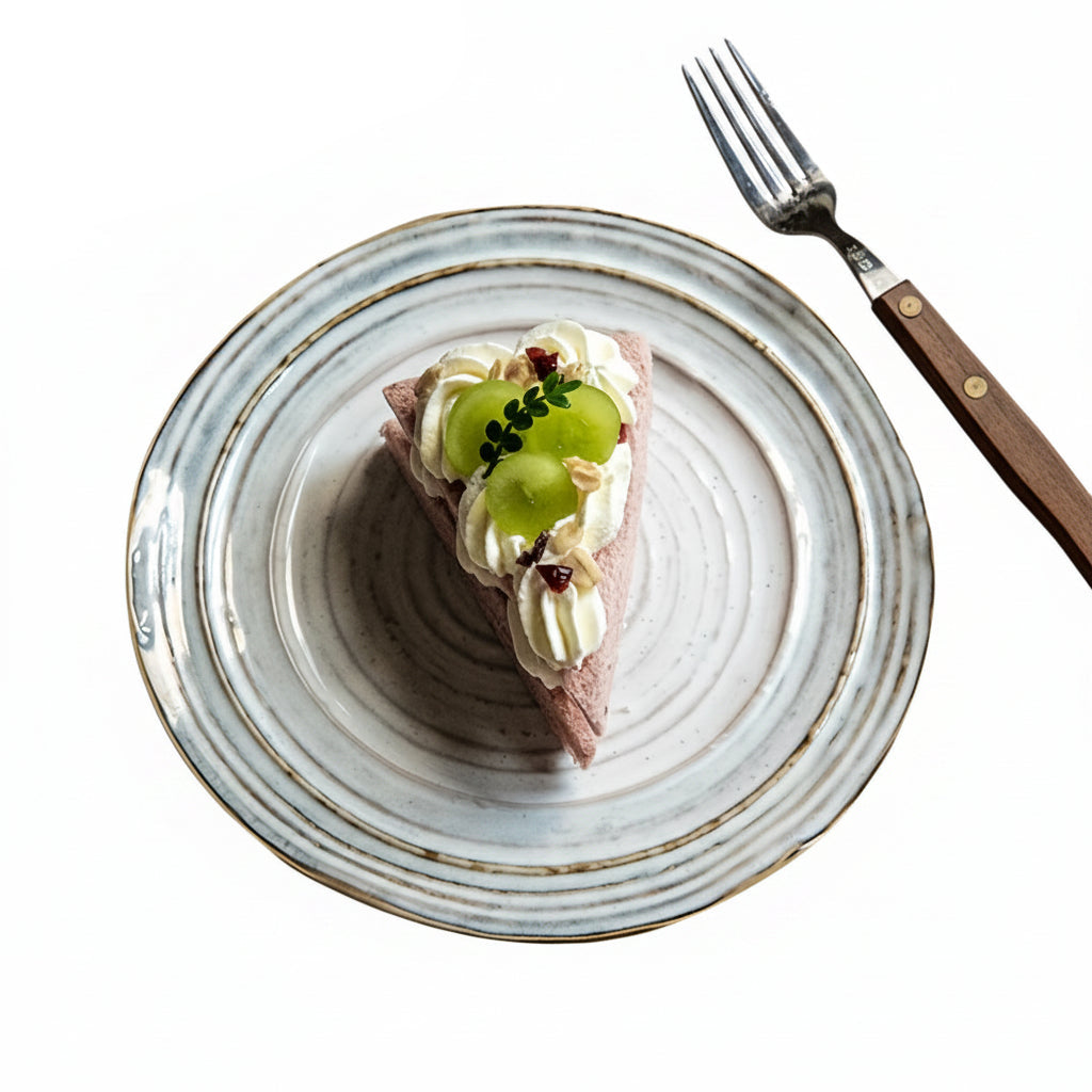 Elegant Desserttallrik med Spiraldesign