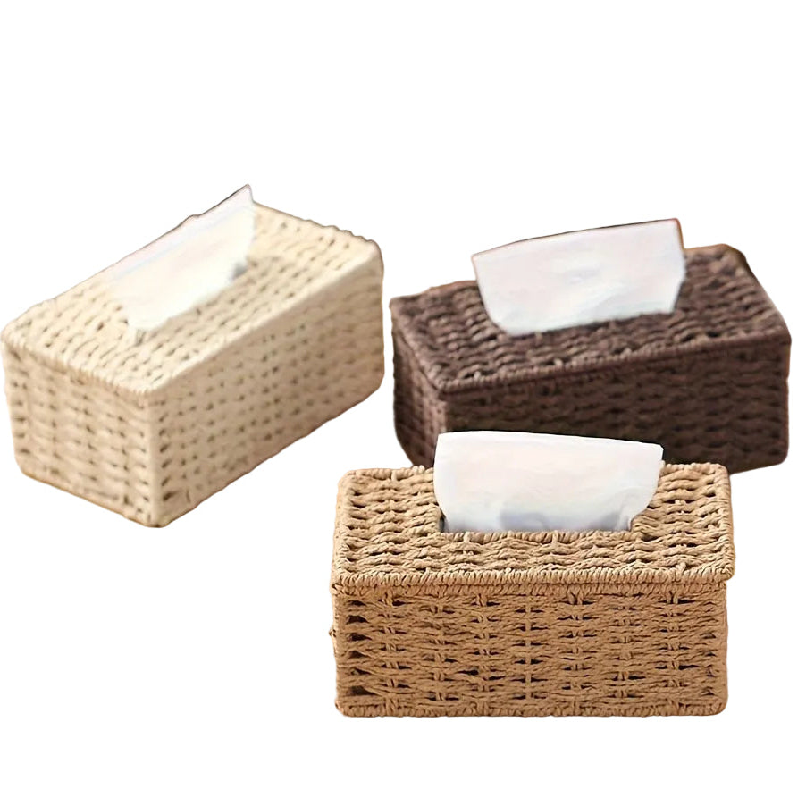 Handvävd servetthållare i naturstil