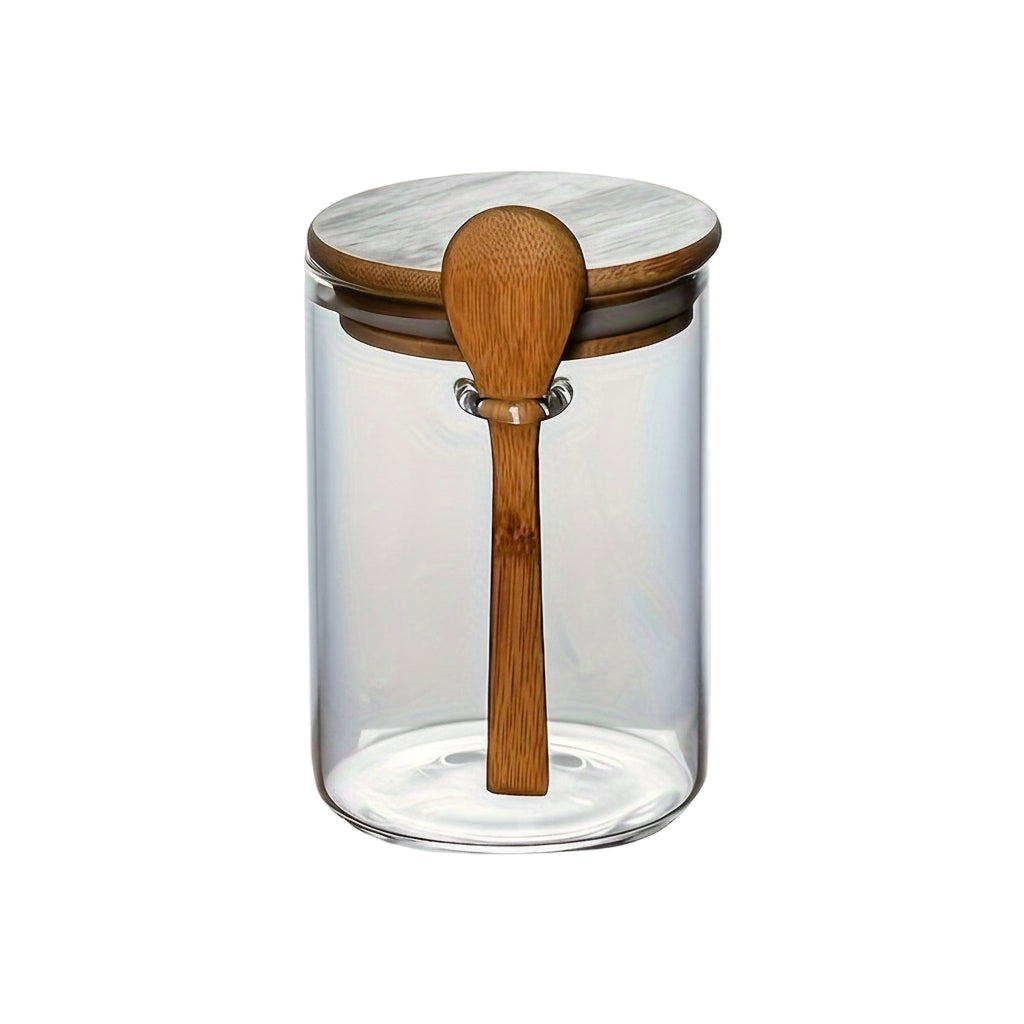 Glasburkar med Sked - Praktiskt & Dekorativt