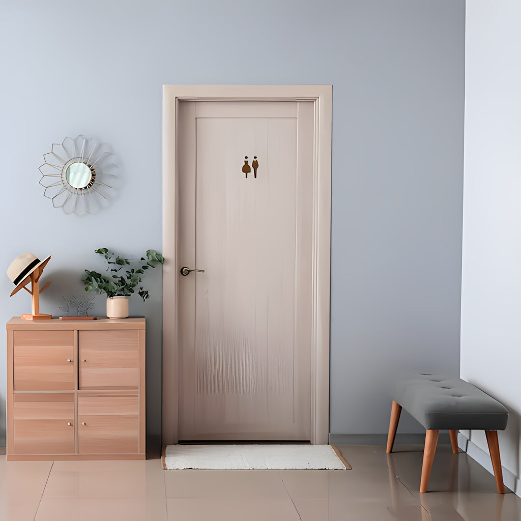 WC-skylt i Trä – Modern & Tydlig Badrumsdekor
