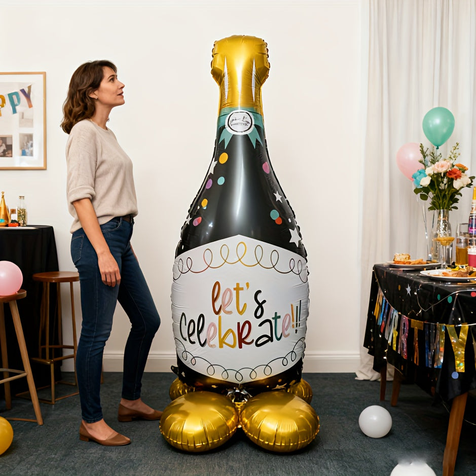 Stående Champagneballong (162 cm)