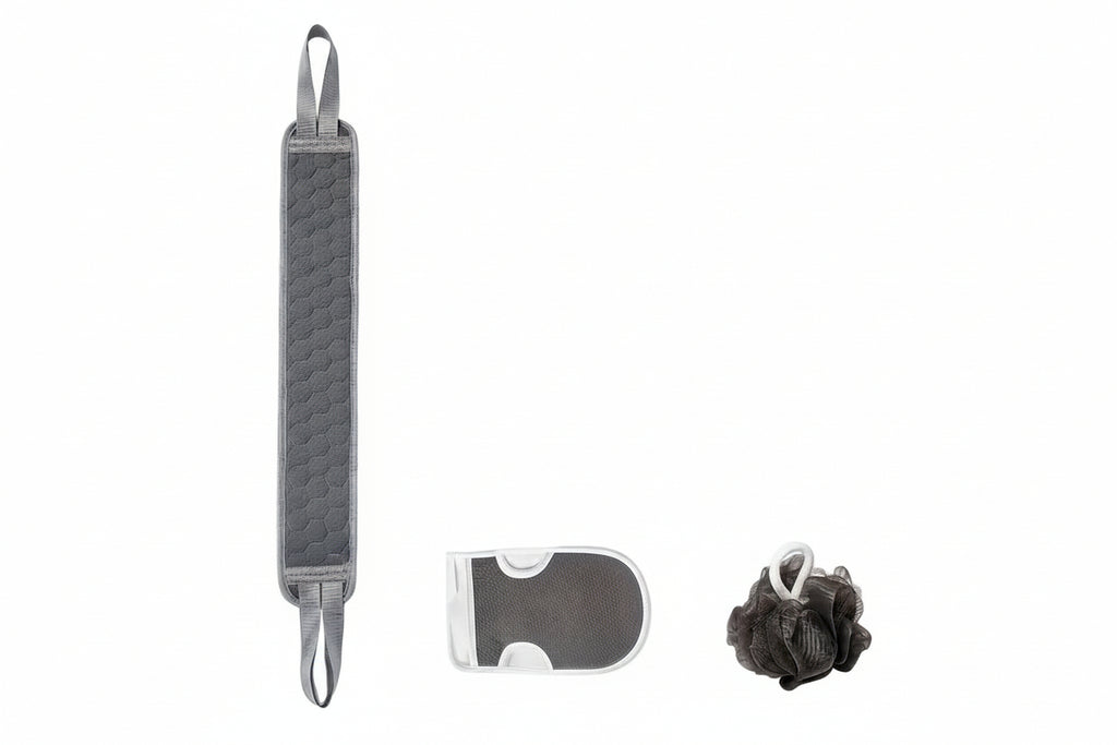 Badsvamp & Loofah Set – Djupgående Rengöring & Revitaliserad Hud (3-pack)