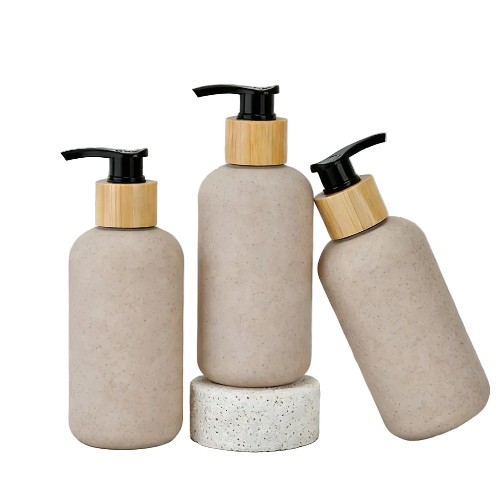Eleganta Pumpflaskor i Beige & Svart – 3-pack