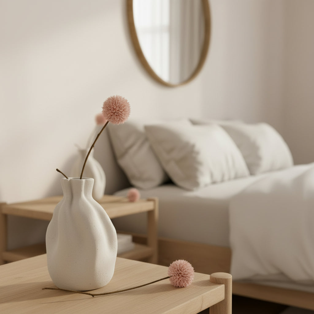 Väskformad Vas i Minimalistiskt Vitt