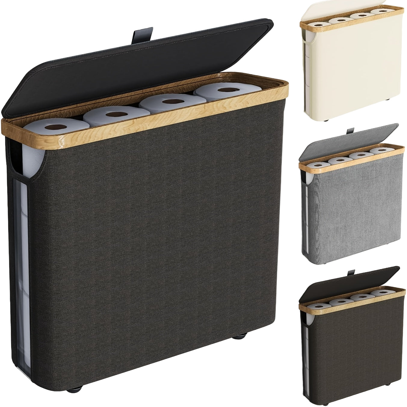 Toalettpappershållare med Lock – 12 rullars Kapacitet