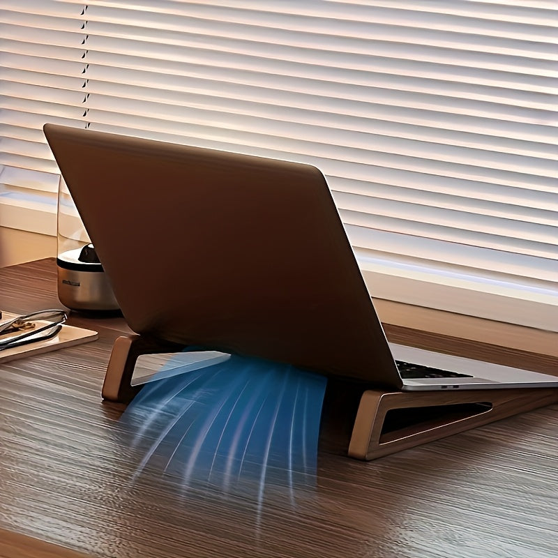 Bambu Ergonomisk Laptopställ – Stabil Höjning med Naturlig Vintagekänsla