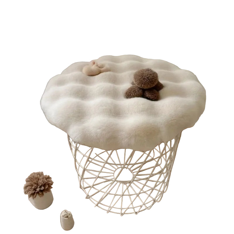 Fluffig Rund Plyschkudde – Självvärmande Komfort för Hem & Husdjur