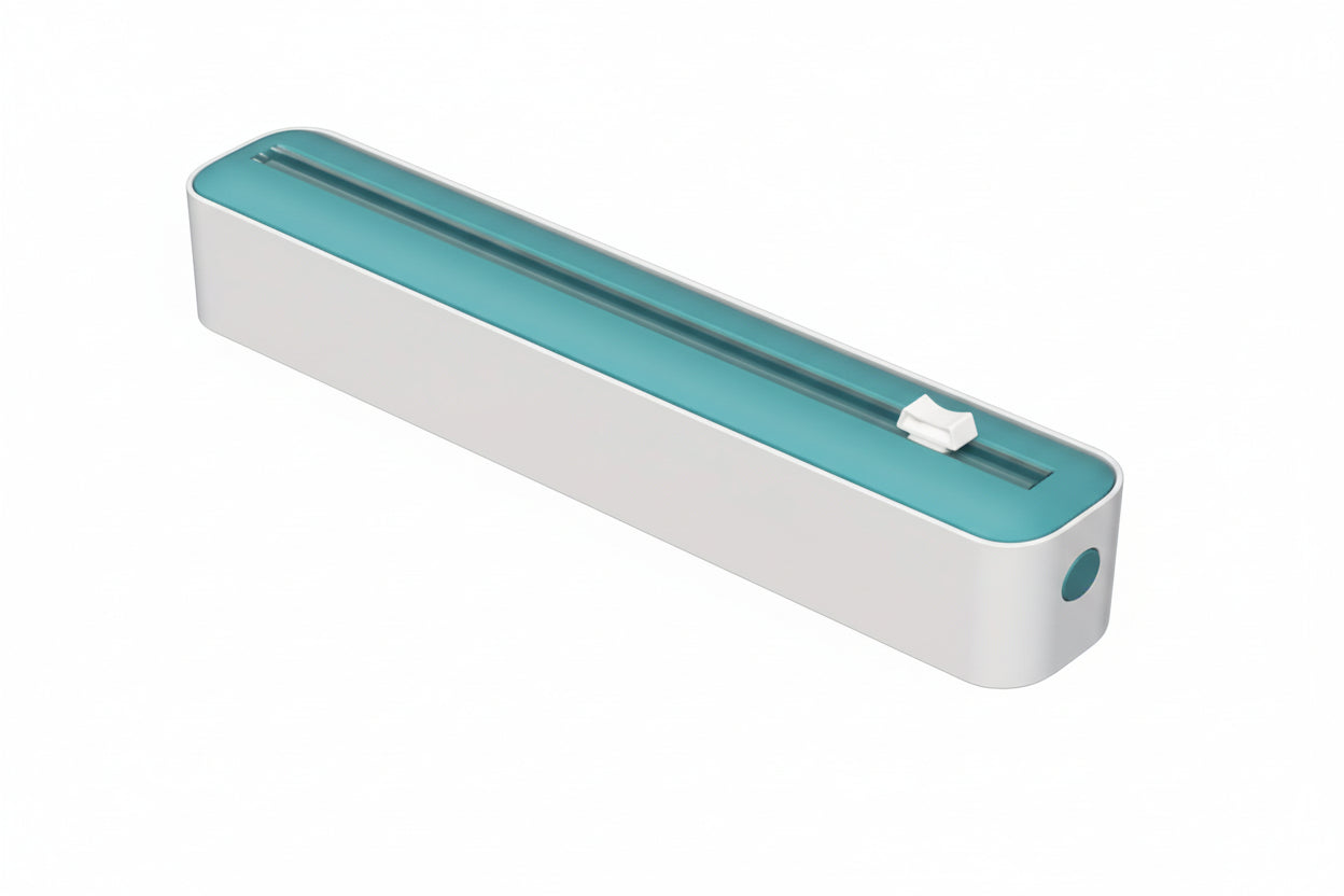 Elegant 2-i-1 dispenser för plast- och aluminiumfolie