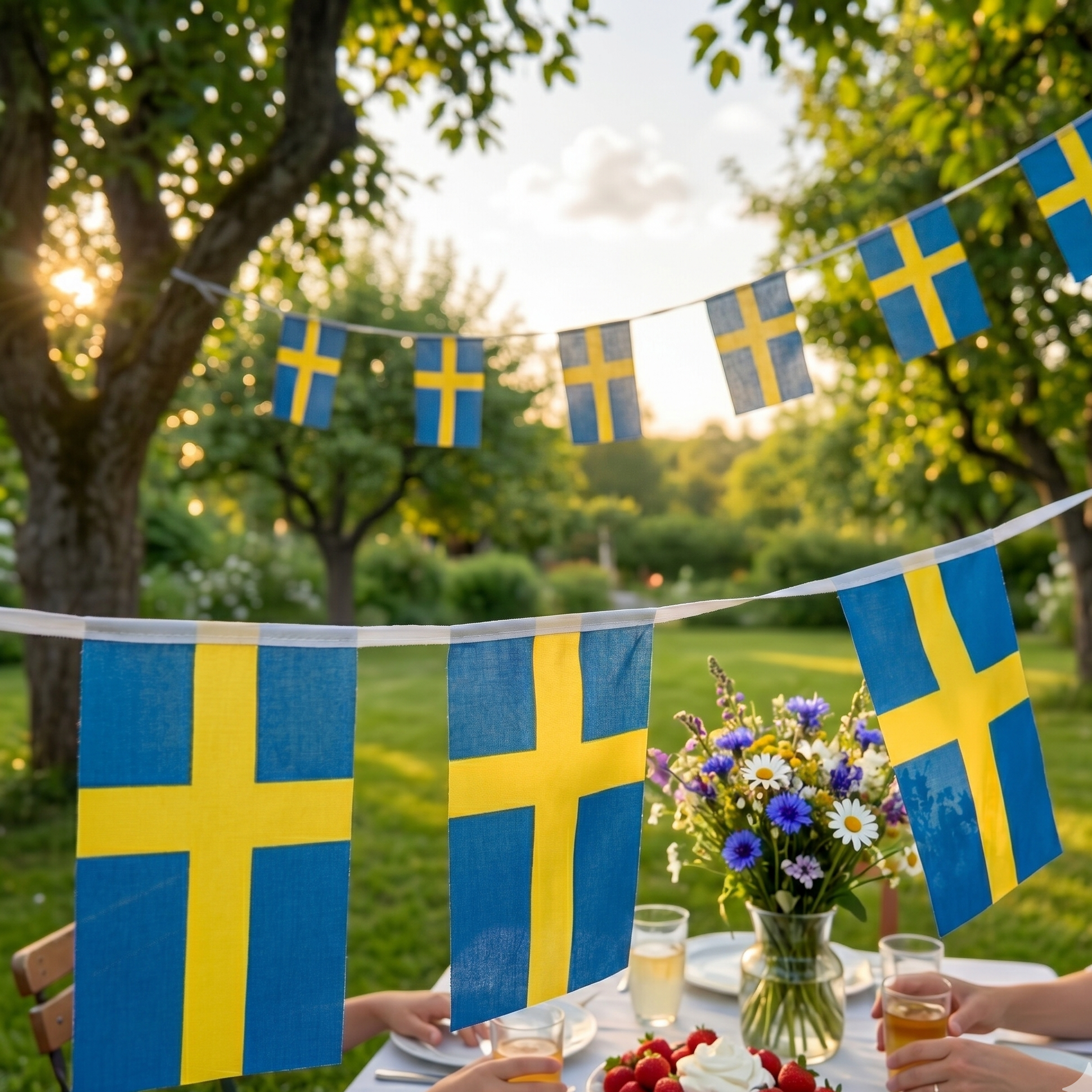 Svensk Flaggvimpel 20-pack