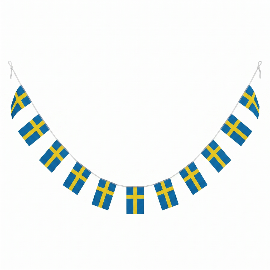 Svensk Flaggvimpel 20-pack