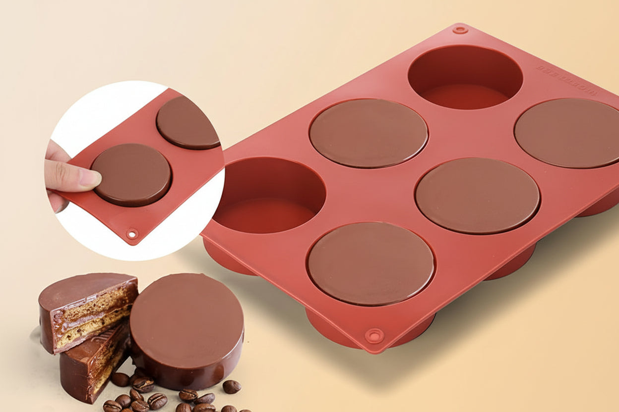 Bakform för Desserts – Perfekta Mini-kakor & Choklad (6 hål)