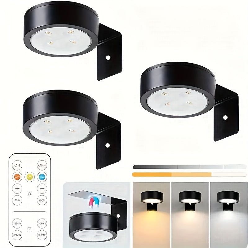 Trådlös & Magnetisk Vägglampa (3-pack)