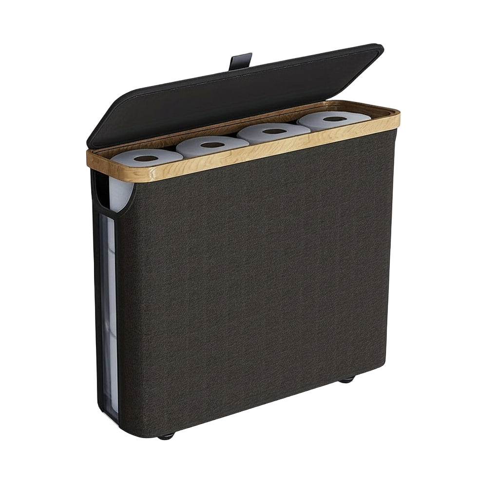 Toalettpappershållare med Lock – 12 rullars Kapacitet