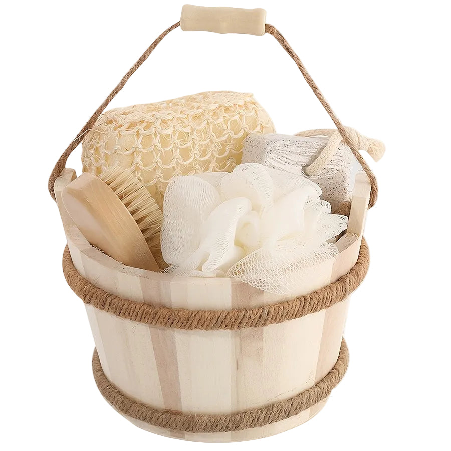 Minikorg Spa-Set i Trä – Lyxig Självvård & Massagekit