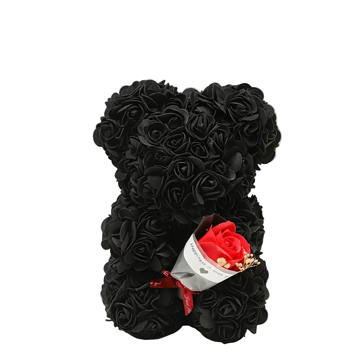 Rosa rosbjörn med bukett – En Tidlös Gåva för Kärlek & Hemmet