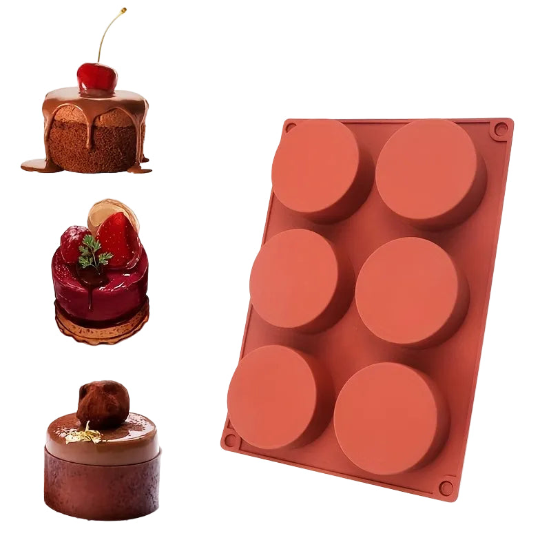 Bakform för Desserts – Perfekta Mini-kakor & Choklad (6 hål)