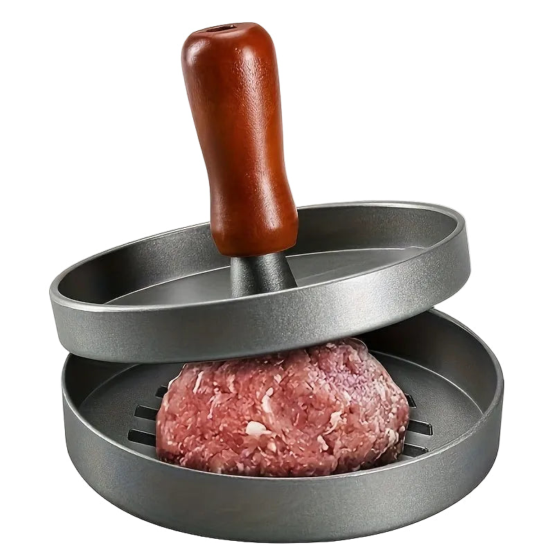 Hamburgerpress i gjuten aluminium