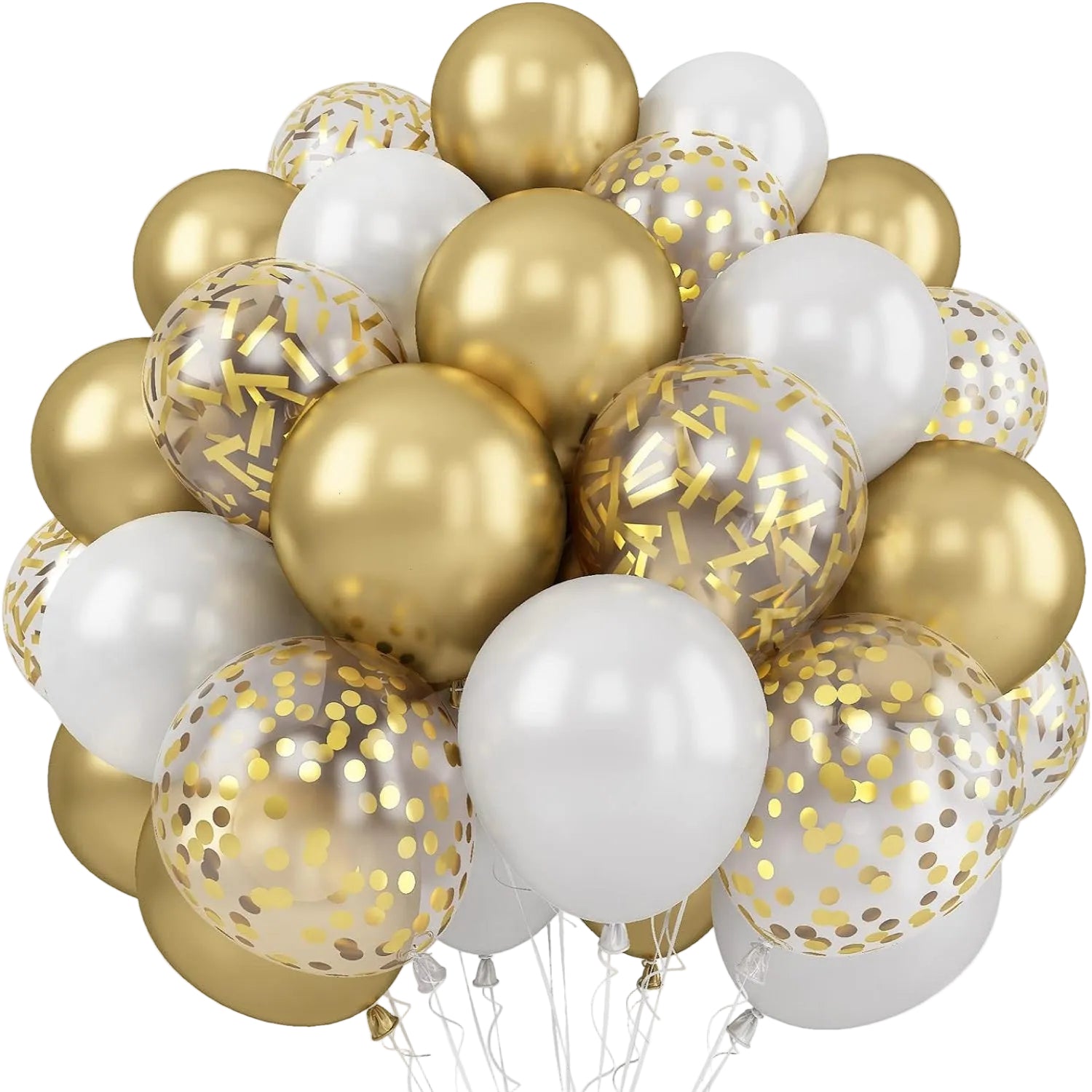 Exklusivt ballongset i Guld & Vitt (30 st)