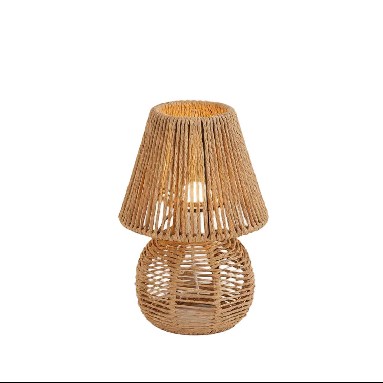 Flätad Bordslampa i Pappersrep