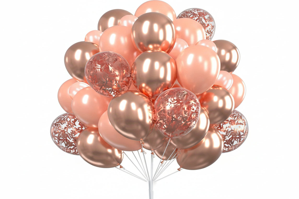 Exklusivt ballongset i Rose Gold (30st)