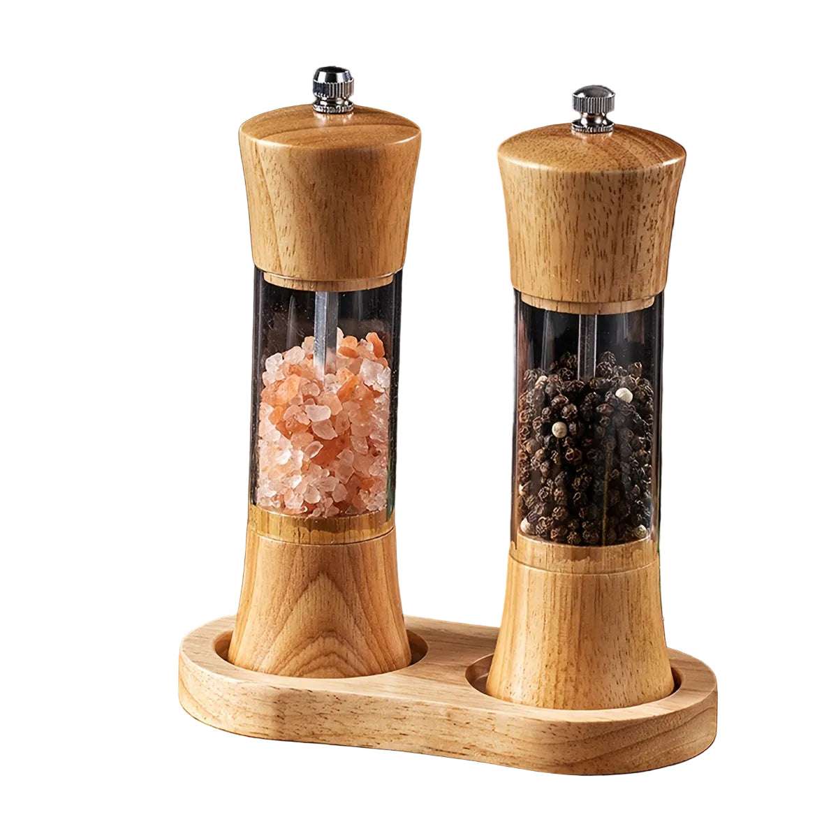 Justerbar Peppar & Saltkvarn i Trä