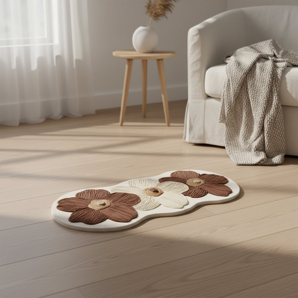 Mjuk Blommatta – Brun