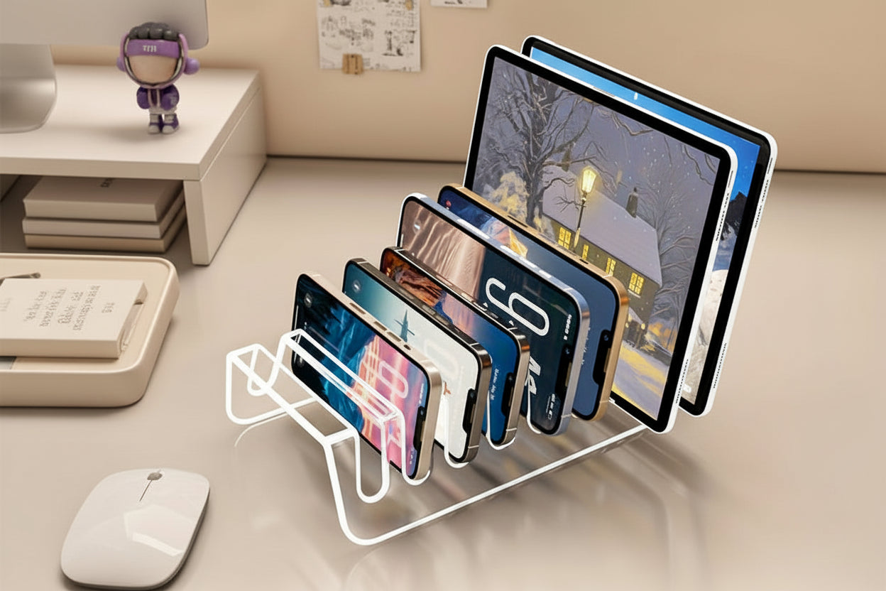 Telefon- & Surfplattaorganizer i Akryl – Smart Ordning