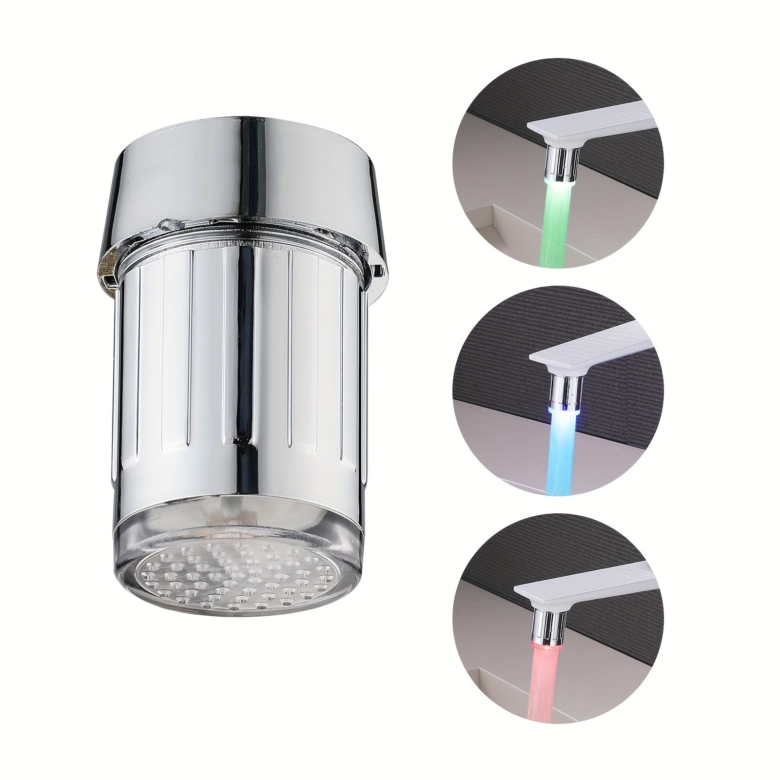 Temperaturstyrd LED-Kran – Färgskiftande Ljus för Kök & Badrum