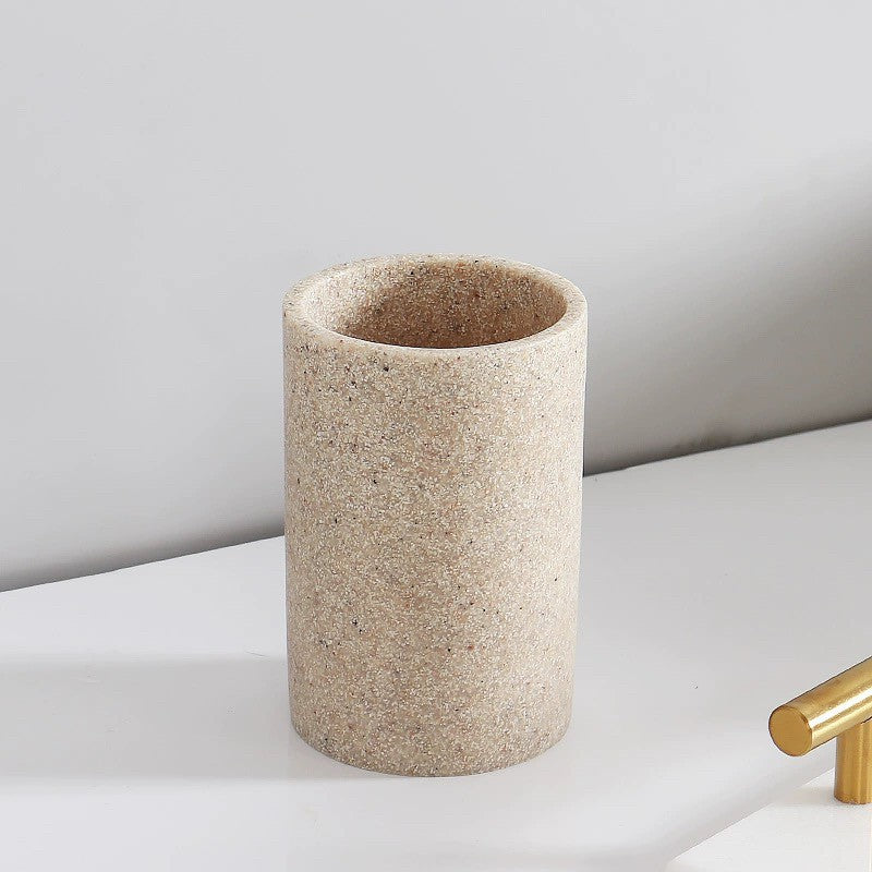 Badrumsset i Stenlook – Wabi-Sabi Stil & Rustik Elegans
